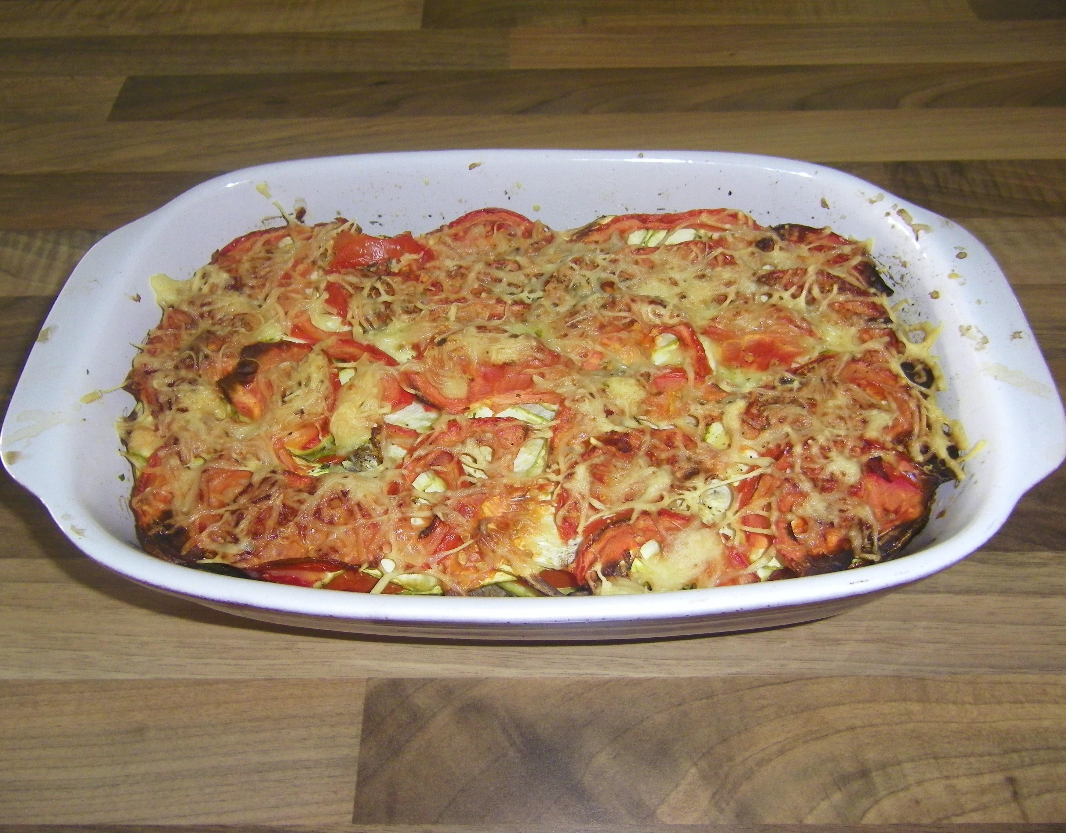 Gratin De Boeuf Au Riz, Courgettes Et Tomates