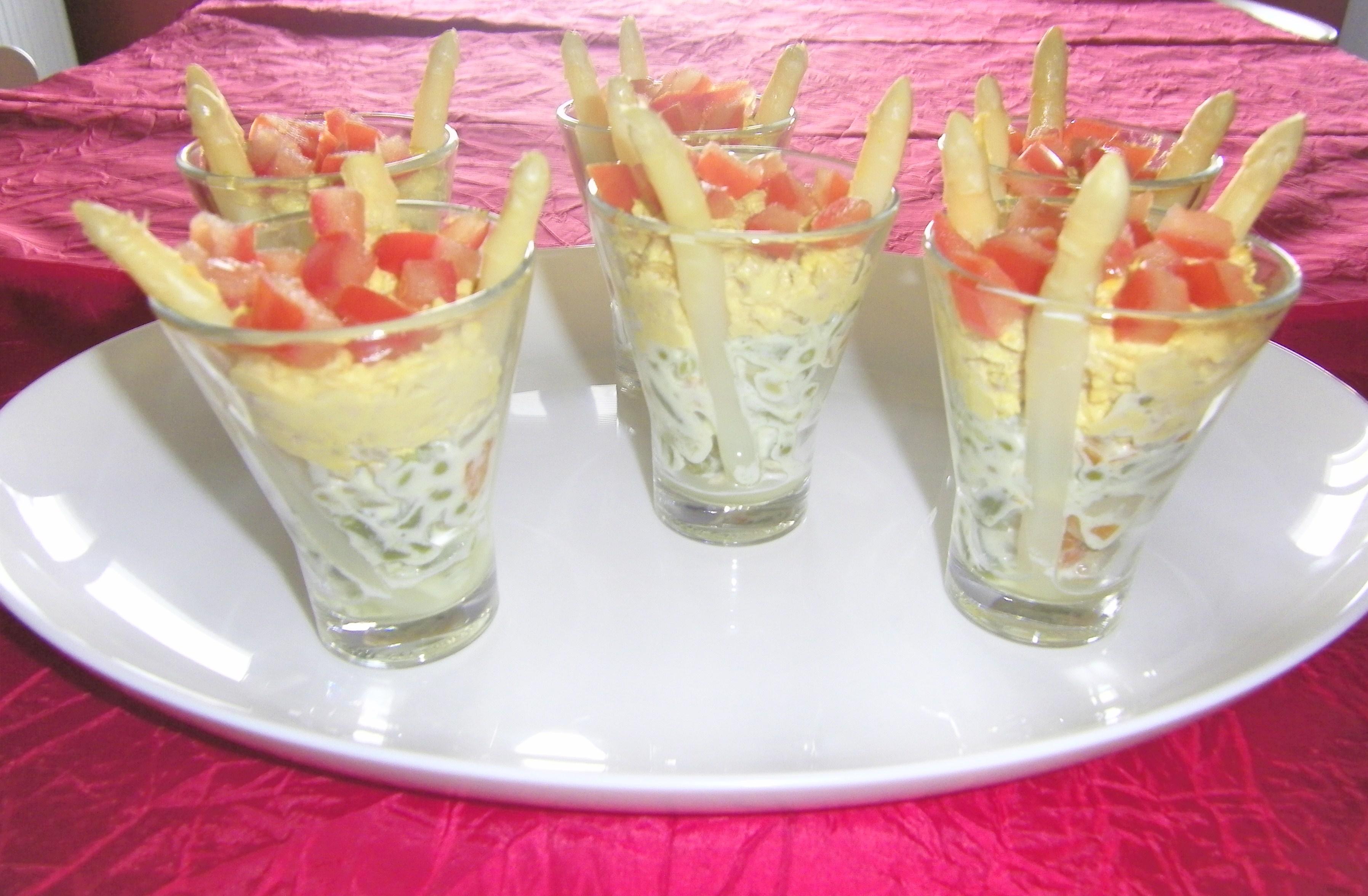 Verrine de macédoine de légumes et thon
